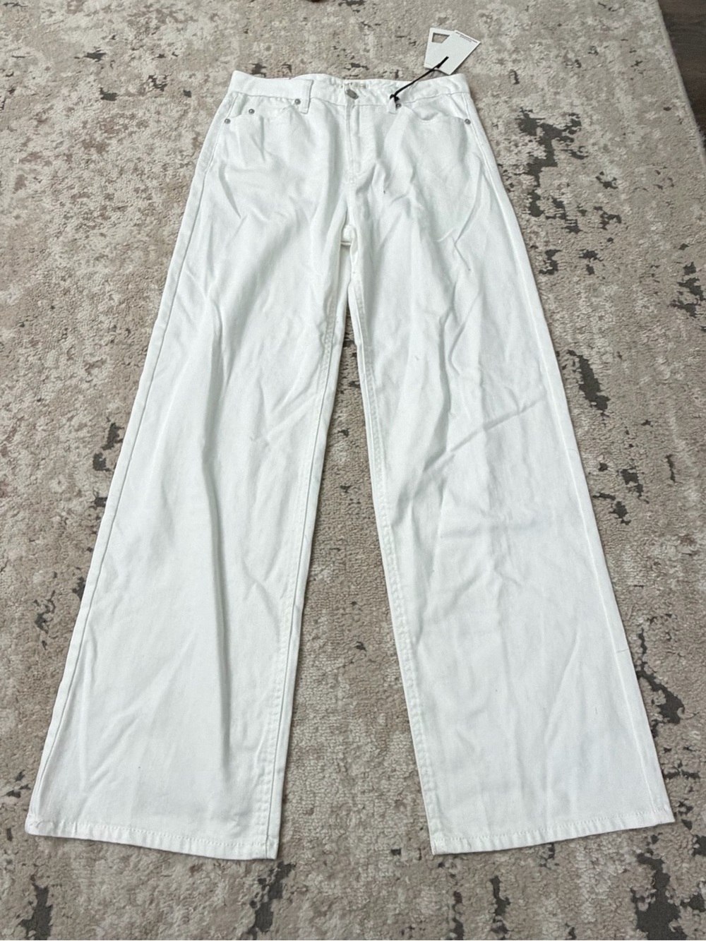 Oat New York High Rise Wide Leg Jeans Size 29 NWT in White
